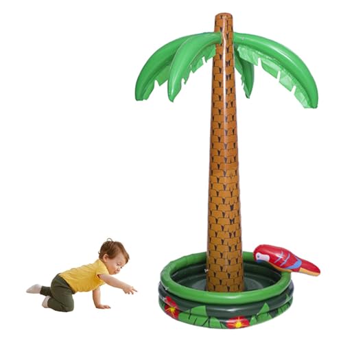 Aufblasbare Palme – Spielzeug, tropische Party-Dekoration | Aufblasbarer Getränkehalter, übergroß, Hawaiianische Kühlbox mit Palmblättern, Kühleimer für Picknick von Générique