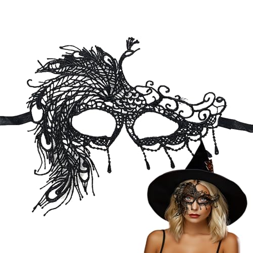 Augenabdeckung aus Spitze für Frauen | 24,6 x 9,94 cm, elegant, Karneval, Maskerade, Maske mit verbundenen Augen | Partymaske aus Spitze für Mädchen, Jugendliche, Frauen, Cosplay, Halloween Augenabdeckung aus Spitze für Frauen | 24,6 x 9,94 cm, elegant, Karneval, Maskerade, Maske mit verbundenen Augen | Partymaske aus Spitze für Mädchen, Jugendliche, Frauen, Cosplay, Halloween von Générique