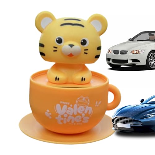 Auto-Armaturenbrett-Dekoration, Solar-Powered Tier-Ornament, niedlicher Shaking Head Figur, lustige Innendekoration für Desktop, Zuhause, Fahrzeug, Herren, Damen, Arbeitsplatz-Display von Générique