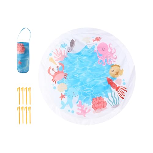 Baby Beach Pool, Tragbares Wasserpadling, 2-in-1 Kids Matte, quadratisch faltbar Swimming, Outdoor Play Area für Reisen Camping Beach Aktivitäten Aqua Toys, 55,12 x 55,12 Zoll Baby Beach Pool, Tragbares Wasserpadling, 2-in-1 Kids Matte, quadratisch faltbar Swimming, Outdoor Play Area für Reisen Camping Beach Aktivitäten Aqua Toys, 55,12 x 55,12 Zoll von Générique