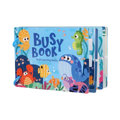 Babybuch beschäftigtes Buch für | Buch mit Vorschul-Lernpapier belegt – Papier Stickerbuch aus Papier, aktives Buch mit spannenden Aufklebern, Stickerbücher von Générique