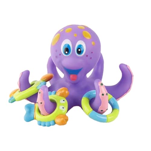 Badspielzeug Oktopus, Plüsch-Badespielzeug | Duschwannenspielzeug für - Niedliches Plüsch-Duschwannenspielzeug mit bunten Ringspielzeugen, lächelndes Gesichtsdesign Badspielzeug Oktopus, Plüsch-Badespielzeug | Duschwannenspielzeug für - Niedliches Plüsch-Duschwannenspielzeug mit bunten Ringspielzeugen, lächelndes Gesichtsdesign von Générique