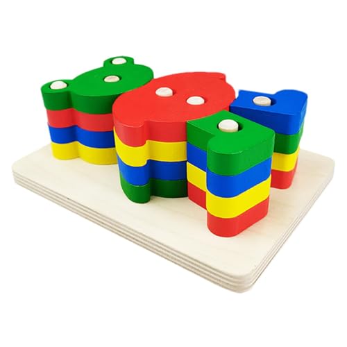 Bären Farbsortierspielzeug für Kleinkinder – Sortier-Puzzle-Spielzeug in Bärenform | Lernspielzeug zum Sortieren von Farben, Farberkennungsstapeln, aus Holz für und Mädchen von Générique