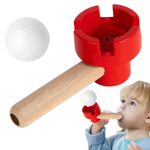 Ball Blowing Toy, Floating Blow Pipe Ball Game, Atem Übungsspielzeug, Fun Stress Reliever und Balance Training Spiel for Early Development, 74 x 1.57 inch von Générique