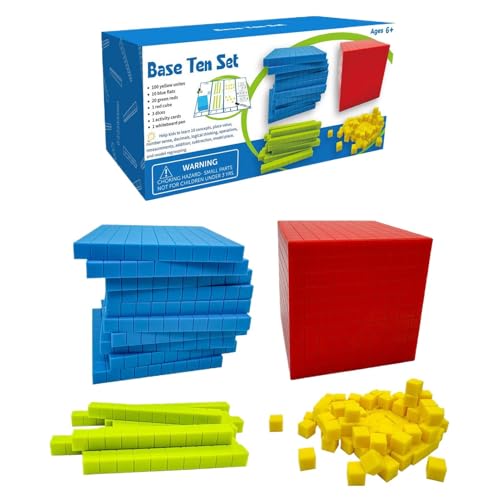 Basis Ten Manipulative, Math Counting Blocks, Educational Toys for Preschool, Lernzahlen Konzepte, Platz Value Teaching Tools, Set mit 100 Stück, ideal für frühes Lernen von Kindern von Générique