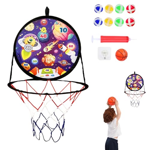 Basketball Hoop 2 in 1 – Basketball im Freien für den Innenbereich für und Erwachsene | Montage an Wand und Tür | Mini-Basketball-Set mit Ball | Training für zu Hause Basketball Hoop 2 in 1 – Basketball im Freien für den Innenbereich für und Erwachsene | Montage an Wand und Tür | Mini-Basketball-Set mit Ball | Training für zu Hause von Générique