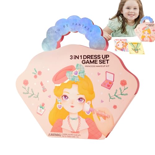 Bastelsets aus Papier für | Spielset zum Verkleiden von Aufklebern für Mädchen | Paper Makeup Girls Toy, Stickerbuch für Jungen, Mädchen, Kind Bastelsets aus Papier für | Spielset zum Verkleiden von Aufklebern für Mädchen | Paper Makeup Girls Toy, Stickerbuch für Jungen, Mädchen, Kind von Générique