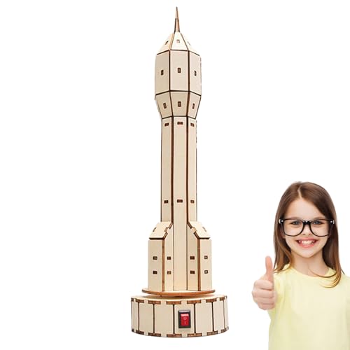 Bastelsets für wissenschaftliche Modelle | Bausatz von Satelliten-Modellen aus Holz | STEM Science Construction Toys für Kinder von Générique