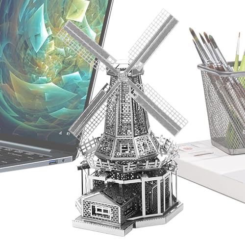 Bausatz für Holländische – Puzzles zur Montage der Windmühle, 3D-Windmühle, mit Figuren, Lernspielzeug für Eltern und Kinder, für Kindergarten und Reise von Générique