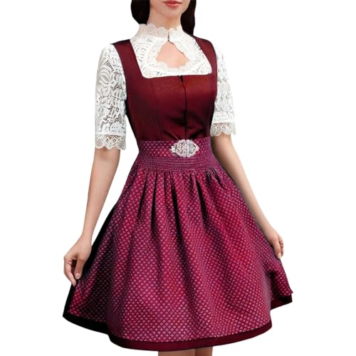 Bayerisches Damen-Outfit, 3-teilig, Oktoberfest, Bayerisches Kostüm, Kellnerin, Festival, niedlich, traditionelles Midi-Kleid, für Damen, Oktoberfest, verstellbar, Rock, große Größe, für Halloween Bayerisches Damen-Outfit, 3-teilig, Oktoberfest, Bayerisches Kostüm, Kellnerin, Festival, niedlich, traditionelles Midi-Kleid, für Damen, Oktoberfest, verstellbar, Rock, große Größe, für Halloween von Générique