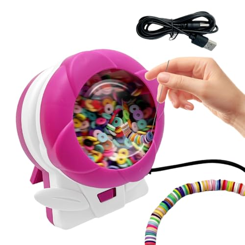Bead Spinner, 3,86 x 2,64 x 4,13 Zoll, elektrisch, automatisch, Armbandspinner, für einfache Schmuckherstellung, lustige Perlen-Sets mit Zubehör, Bastelset für Youth, Mädchen, , Teenager, Damen Bead Spinner, 3,86 x 2,64 x 4,13 Zoll, elektrisch, automatisch, Armbandspinner, für einfache Schmuckherstellung, lustige Perlen-Sets mit Zubehör, Bastelset für Youth, Mädchen, , Teenager, Damen von Générique