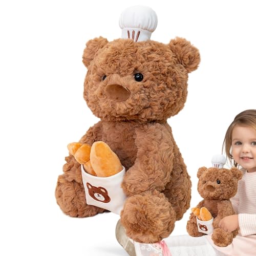 Bear Stuffed Animal, Soft Huggable Plush Figur, 10,63 Zoll (40,6 cm), niedliche Tier-Puppe, realistisches Design, Fuzzy Toy für Mädchen, Kinder, Teenager, Frauen, Erwachsene und Freunde von Générique