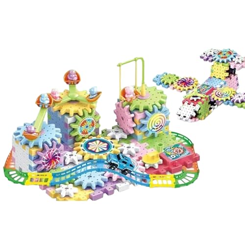 Building Gear Toy – STEM Gears Construction Blocks Kit, Creative Engineering Play Set | Verflechten Sie pädagogische Zahnräder, rotierende Teile zusammen, ein Spielzeug zur Entwicklung des Hirsches von Générique
