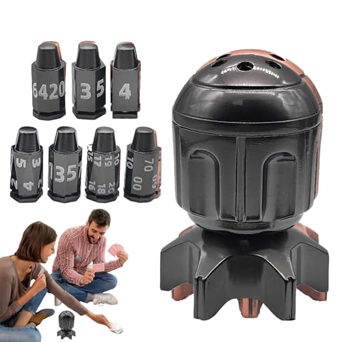 Bullet Dice Set, Metall Polyhedral Dice Holder, Revolver-Set für Sammler, einzigartiges Bullet-Themed für chinesisches neues Jahr, perfektes Valentinstagsgeschenk für Gamer Bullet Dice Set, Metall Polyhedral Dice Holder, Revolver-Set für Sammler, einzigartiges Bullet-Themed für chinesisches neues Jahr, perfektes Valentinstagsgeschenk für Gamer von Générique