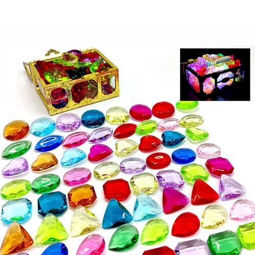 Bunte Poolbleie - Tauchspielzeug für , Schatzsuche Marine | Piratenkiste mit bunten Diamanten, Wasserspiele für und Mädchen, Sommerpädagogisches Spielzeug Bunte Poolbleie - Tauchspielzeug für , Schatzsuche Marine | Piratenkiste mit bunten Diamanten, Wasserspiele für und Mädchen, Sommerpädagogisches Spielzeug von Générique