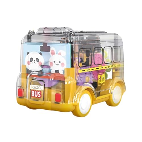 Bus-Spielzeug, Schulbus-Spielzeug – beleuchteter Schulbus, betrieben durch Friction Press and Go, Bunte Zahnräder, niedliches Lernspielzeug für und Mädchen, Kindergarten Bus-Spielzeug, Schulbus-Spielzeug – beleuchteter Schulbus, betrieben durch Friction Press and Go, Bunte Zahnräder, niedliches Lernspielzeug für und Mädchen, Kindergarten von Générique