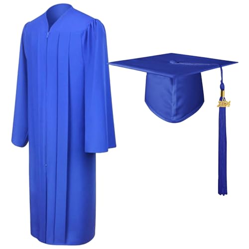 Caps und Kleid Graduationskostüme – Set mit Unisex-Abschluss-Teppich, Abschlusshut mit abnehmbarem Charme, langärmliges Kleid – formelles Set für Einrichtungen Caps und Kleid Graduationskostüme – Set mit Unisex-Abschluss-Teppich, Abschlusshut mit abnehmbarem Charme, langärmliges Kleid – formelles Set für Einrichtungen von Générique
