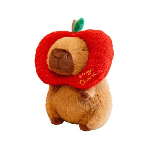 Capybara Plüschtier, Capybara, niedliches Weihnachts-Kapybara mit Plüschtierspielzeugen aus Plüsch, Kopfbedeckung, 25 cm, aus weichem Plüsch Capybara Plüschtier, Capybara, niedliches Weihnachts-Kapybara mit Plüschtierspielzeugen aus Plüsch, Kopfbedeckung, 25 cm, aus weichem Plüsch von Générique