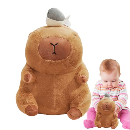Capybara Plüschtier, Capybara Plüschtier – weiche Capybara Puppe | Bequemes Capybara Plüschkissen 13,8 Zoll, Capybara Plüschpuppe aus weichem und niedlichem Plüsch für Fi von Générique