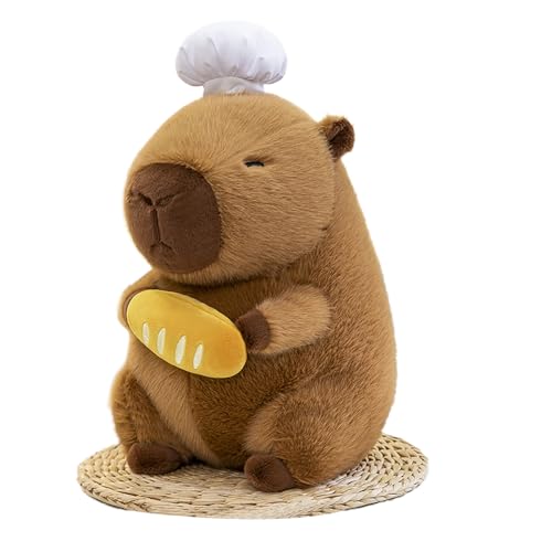 Capybara Plüschtier Plüschtier, Chefkostüm | 11 Zoll süßes Plüschtier, weiches Sammeltier, Heimdekoration, Regalanzeige, Kammerdekoration Capybara Plüschtier Plüschtier, Chefkostüm | 11 Zoll süßes Plüschtier, weiches Sammeltier, Heimdekoration, Regalanzeige, Kammerdekoration von Générique