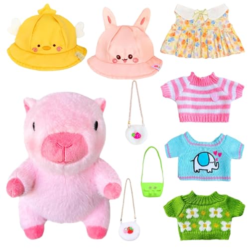 Capybara Plüschtier mit Kleidung, Capybara Plüsch mit Kleidung – Verkleiden Sie die Capybara Plüschtiere | Capybara Cute Anime-Plüschtiere für die Dekoration von aber von Générique