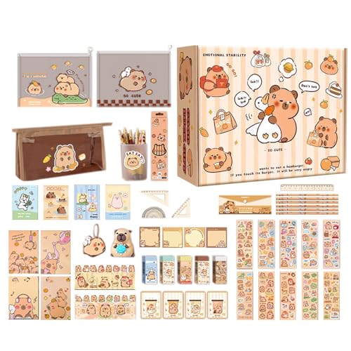 Capybara Schreibwaren-Set – Ästhetisches Mehrzweck-Briefpapier – Schulbedarf zum Schreiben, Zeichnen, Journalisieren von Alben Capybara Schreibwaren-Set – Ästhetisches Mehrzweck-Briefpapier – Schulbedarf zum Schreiben, Zeichnen, Journalisieren von Alben von Générique