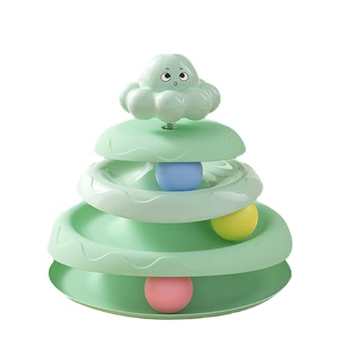 Cat Ball Track Toy, 3 Layer Cat Toy Roller, Übung Treat Moving Puzzle, bereichert interaktive Kratzerspiele für kleine , Outdoor, Indoor Boredom Cat Ball Track Toy, 3 Layer Cat Toy Roller, Übung Treat Moving Puzzle, bereichert interaktive Kratzerspiele für kleine , Outdoor, Indoor Boredom von Générique