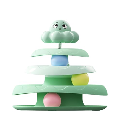 Cat Ball Track Toy, 3-Layer Roller Tower, 7,87 x 7,87 x 07,87 Zoll interaktives Puzzle-Zubehör, Übungsspiel, Treat Dispensing Design für Indoor, Outdoor Small Spaces Cat Ball Track Toy, 3-Layer Roller Tower, 7,87 x 7,87 x 07,87 Zoll interaktives Puzzle-Zubehör, Übungsspiel, Treat Dispensing Design für Indoor, Outdoor Small Spaces von Générique