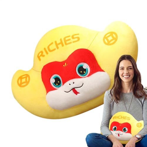 Chinesische Neujahrsschlange Plüschtier, Schlange Plüschtier 2025, weiches Goldbarren-Plüschspielzeug, weiches Kissen in Goldbarrenform Chinesische Neujahrsschlange Plüschtier, Schlange Plüschtier 2025, weiches Goldbarren-Plüschspielzeug, weiches Kissen in Goldbarrenform von Générique