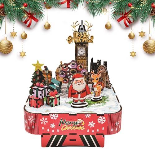 Christmas Puzzle Music Box, Christmas-Themed Assembly Puzzles, Wooden Castle Model Assembly, Musical Puzzle Box for Holiday, 32 x 24 x 4 cm Unique Wooden Music Box for Christmas & All Ages Christmas Puzzle Music Box, Christmas-Themed Assembly Puzzles, Wooden Castle Model Assembly, Musical Puzzle Box for Holiday, 32 x 24 x 4 cm Unique Wooden Music Box for Christmas & All Ages von Générique