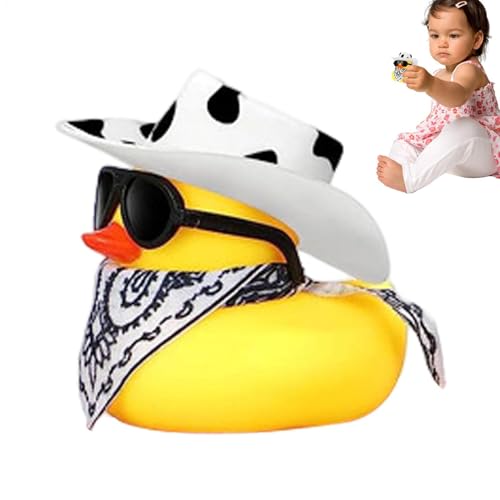Cowboy-Ente, Gummiente mit Cowboyhut | Lustiger Badespielzeug-Schwimmer und Auto-Armaturenbrett | Coole Armaturenbrett-Dekoration, Geschenktütenfüller für Geschenke Cowboy-Ente, Gummiente mit Cowboyhut | Lustiger Badespielzeug-Schwimmer und Auto-Armaturenbrett | Coole Armaturenbrett-Dekoration, Geschenktütenfüller für Geschenke von Générique