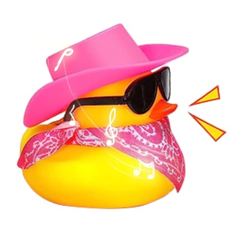 Cowboy-Gummiente, lustige Auto-Ente, Dekoration für Armaturenbrett, Badespielzeug aus Gummi, lustige Auto-Dekoration, Cowboy-Ente, Dekoration für das Armaturenbrett von Générique