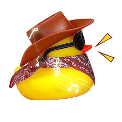 Cowboy Rubber Duck – Bath aus Vinyl Duckling, Floating News Duck Car Toy | Westliche Entendekoration, quietschendes Entenornament, Goody Taschenspielzeug für Babys, Geburtstag, Badewanne Cowboy Rubber Duck – Bath aus Vinyl Duckling, Floating News Duck Car Toy | Westliche Entendekoration, quietschendes Entenornament, Goody Taschenspielzeug für Babys, Geburtstag, Badewanne von Générique