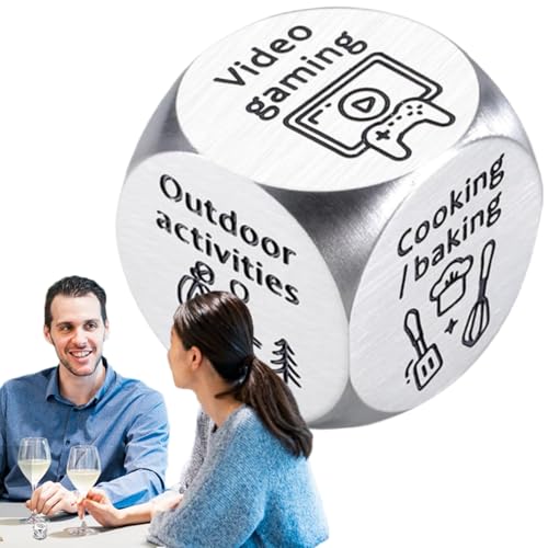 Creative Decision Dice – Edelstahl-Spielzeug, lustige Idee für Verabredungen für Paare | Neuheit Don Game für Valentinstag, Party Fun Choice Maker für von Générique