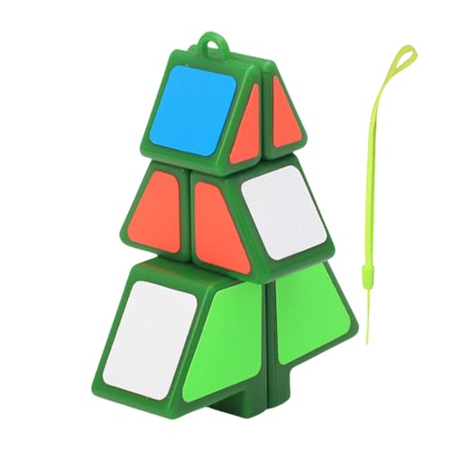 Cube Fidget – Geschwindigkeitswürfel in Form eines Weihnachtsbaums, ultraleichter Puzzle-Anhänger | kreativer Weihnachtsbaumwürfel, 1 x 2 x 3, schneller Puzzle-Schlüsselanhänger, festliche Dekoration von Générique