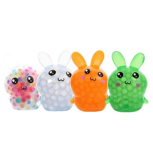 Dekompressionsspielzeug mit Musik, in Form eines Osterhasens, aus TPR, wissenschaftliches Gadget (Weiß, 7 cm) von Générique
