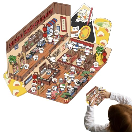 Dekorative Szenen aus Aufklebern für Erwachsene | 3D-Hüttenaufkleber – kreative und originelle dekorative Aufkleber für die Erstellung Ihrer Shop-Miniatur, für kreatives Tagebuch und Notizbuch Dekorative Szenen aus Aufklebern für Erwachsene | 3D-Hüttenaufkleber – kreative und originelle dekorative Aufkleber für die Erstellung Ihrer Shop-Miniatur, für kreatives Tagebuch und Notizbuch von Générique