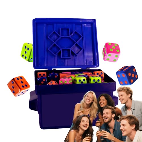 Dice Game, Board Game Collection, Case & Sticker inklusive, 5,12 x 4,72 x 3,54 Zoll Fun Entertainment Activity, Fast Paced Compact Toy für Camping und Reisen von Générique