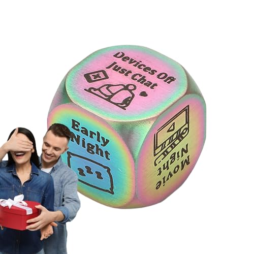 Die Night Dice – buntes romantisches Spiel, lustiges Paar-Dice-Set | Generator von interaktiven Beziehungsaktivitäten, Picker für kreative Liebesideen zum Valentinstag, Feier von Générique