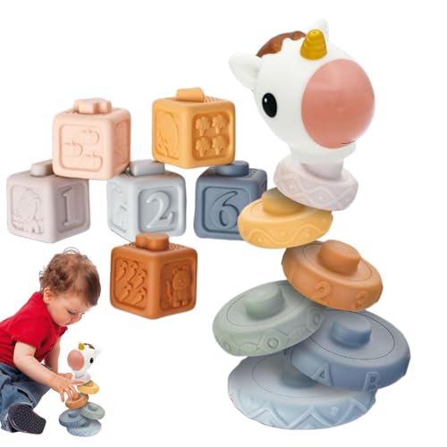 Die Stapelblöcke für die, das Gleichgewichts-Stapel-Block-Set | Buntes sensorisches Sortierspielzeug – Lern-Vorstandsspiel, multifunktionales Gebäude für GA von Générique