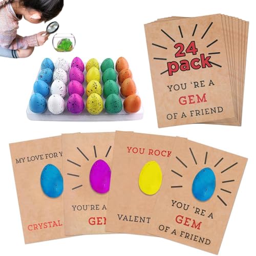 Dinosaurier-Ei – Dinosaurier-Ei zum Ausbrüten | Dino-Spielzeug zum Ausbrüten | Packung mit 24 Dinosaurierspielzeugen zum Wachsen | Dinosaurier-Überraschungseier, Partygeschenk für | von Générique