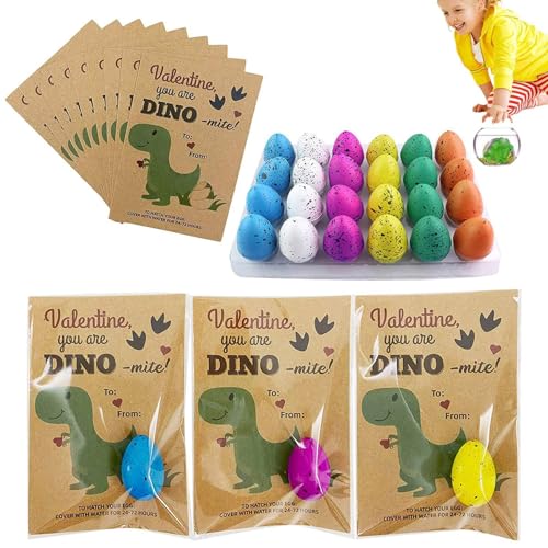 Dinosaurier-Zucht-Eier-Set – Wasserschraffur-Spielzeug mit 24 Packungen, bunte Überraschung von Dino-Eiern | Fun Science Learning Toy for Kids Party Favors Classroom Decor, Valentines Ostern Geschenk Dinosaurier-Zucht-Eier-Set – Wasserschraffur-Spielzeug mit 24 Packungen, bunte Überraschung von Dino-Eiern | Fun Science Learning Toy for Kids Party Favors Classroom Decor, Valentines Ostern Geschenk von Générique