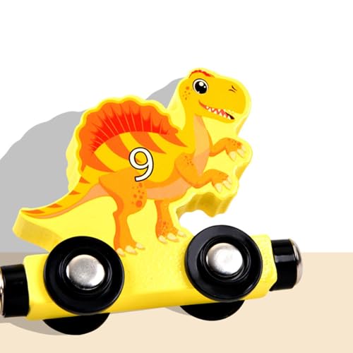 Dinosaurier Zug Spielzeug aus Holz, Zug Set für die - Lernspielzeug Holzzug - Lustiges Matching-Spiel, niedliches Tier-Spielspiel für Zuhause, Kindergarten, Baumschule, Rass von Générique