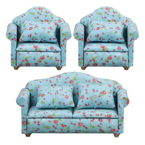 Doll House Schlafsack, Miniatur-Sofa, Tiny Furniture Accessory, Modernes Puppenhaus-Möbelstück, modernes Puppenhaus, Sofa, 1/12, Miniatur-Sofa mit Kissen für Wohnzimmer Doll House Schlafsack, Miniatur-Sofa, Tiny Furniture Accessory, Modernes Puppenhaus-Möbelstück, modernes Puppenhaus, Sofa, 1/12, Miniatur-Sofa mit Kissen für Wohnzimmer von Générique