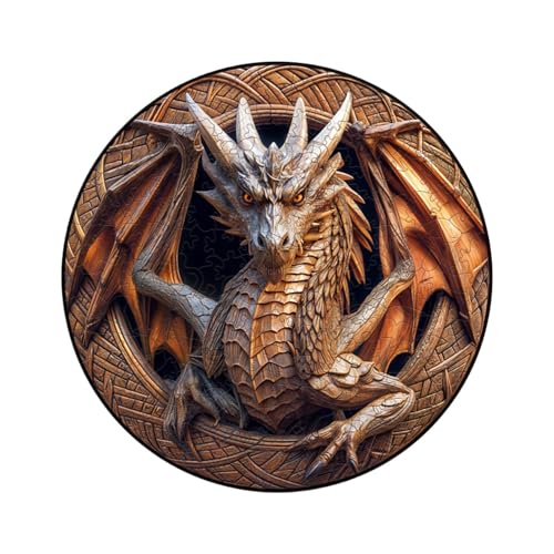 Dragon Puzzles, 150-Piece Wooden Mechanical Puzzle, einzigartige Tierform, Jigsaw, Herausforderung, Puzzle für Familie, kreativer Bauspaß für alle Altersgruppen, 11,4 Zoll Dragon Puzzles, 150-Piece Wooden Mechanical Puzzle, einzigartige Tierform, Jigsaw, Herausforderung, Puzzle für Familie, kreativer Bauspaß für alle Altersgruppen, 11,4 Zoll von Générique