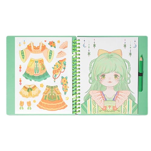Dress Up Activity, Young Girls Dresses, Makeup Dress Up, Princess Dress Set, Makeup Activity Kit, Princess Dresser Set with Scratch Paper Art and Stickers for Young Girls Makeup Games von Générique