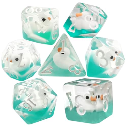 Duck Dice, Kunstharz Polyhedral Dice, Cute Animal Dice, Novelty Playing Dice, Translucent Dice Set, Polyhedral Dice Set, Animal Filled Dice, Board Game Dice Set, Translucent Dice von Générique