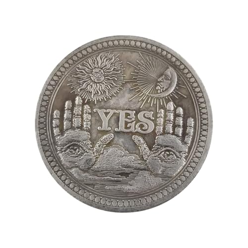Eckentschlüsselung – Funny Challenge, Neuheit Ja Nein Token | Humor Toss Coin, Werkzeuge für zufällige Antwort, Geschenk zur Wahrsagung der Wünsche, doppelseitiges Orakelstück, Glücksstempel aus von Générique