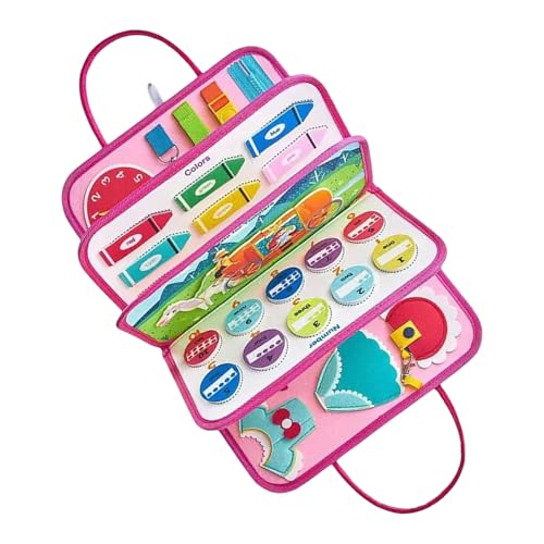 Educational Busy Book, Interactive Learning Toy, Sensory Activity Binder, Engaging Hands-on Design, Durable Child-Friendly Material, 29 x 24 cm, Perfect for Preschool Development von Générique