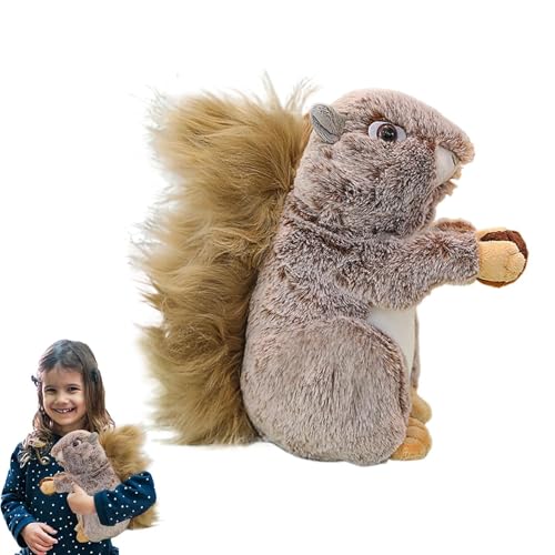 Eichhörnchen-Plüschtier, realistisches Eichhörnchen-Plüschtier | Eichhörnchen-Spielzeug mit großem Fellschwanz zum Kuscheln | Plüschtiere für Geburtstag, , Mädchen, Babys, Schlafenszeit Eichhörnchen-Plüschtier, realistisches Eichhörnchen-Plüschtier | Eichhörnchen-Spielzeug mit großem Fellschwanz zum Kuscheln | Plüschtiere für Geburtstag, , Mädchen, Babys, Schlafenszeit von Générique